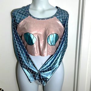 Mermaid rash guard swim top XXL